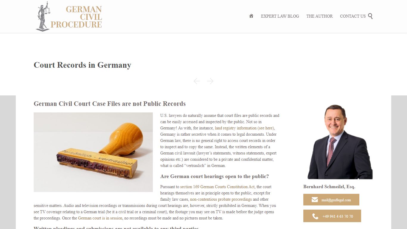 Court Records in Germany - GermanCivilProcedure.com